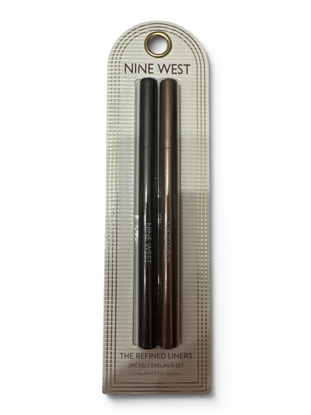 Nine West 2-Piece Felt Eyeliner Set - Deep Black and Dark Expresso